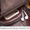 Bull Captain Leather Men Sling Shoulder Crossbody Bags Backpack - Image 9