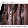 Bull Captain Leather Men Sling Shoulder Crossbody Bags Backpack - Image 12