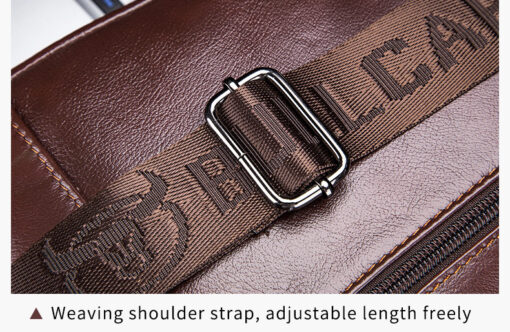 Bull Captain Leather Men Sling Shoulder Crossbody Bags Backpack - Image 14