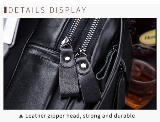BULL CAPTAIN Genuine Leather Sling Bag Men crossbody Chest Bags XB120 - Image 7
