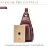 Bull Captain Leather Men Sling Shoulder Crossbody Bags Backpack - Image 6
