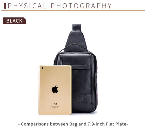 BULL CAPTAIN Genuine Leather Sling Bag Men crossbody Chest Bags XB120 - Image 8