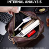 BULL CAPTAIN Men Genuine Leather Shoulder Bag Travel Messenger Bags Handbag Briefcase - Image 10