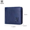 Bullcaptain Men Retro Minimalist Fashion Cowhide 12 Card Slots No Zipper Wallet - Image 9