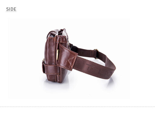 Bull Captain Leather Men's Chest Shoulder Belt Phone Bags back pack - Image 6