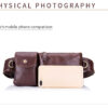 Bull Captain Leather Men's Chest Shoulder Belt Phone Bags back pack - Image 7
