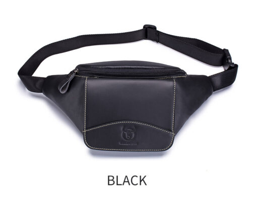 Bull Captain Leather Waist Bag Travel Sports Running Fitness pockets - Image 4
