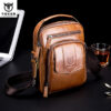BULLCAPTAIN Genuine Leather Messenger Bag Small Crossbody Bag Handbag - Image 19