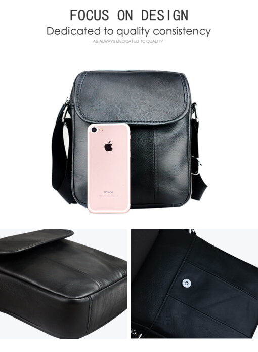 Bull Captain Leather Men Shoulder Bags Casual Classic Men Messenger Bag - Image 5