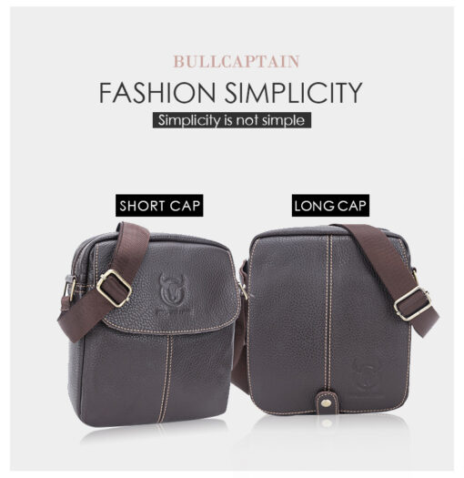 Bull captain leather Bag Men Small Shoulder Bags Casual Messenger bags - Image 7