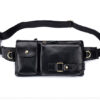 Bull Captain Leather Men's Chest Shoulder Belt Phone Bags back pack - Image 8