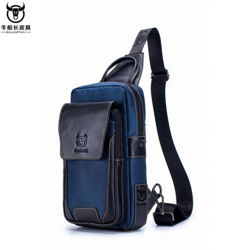 BULL CAPTAIN Genuine Leather Sling Bag Men crossbody Chest Bags - Image 9
