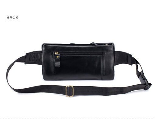 Bull Captain Leather Men's Chest Shoulder Belt Phone Bags back pack - Image 10