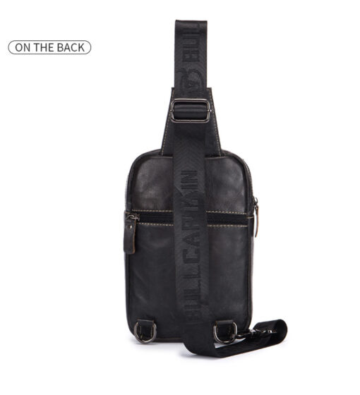 Bull Captain Genuine Leather Men Sling Chest Bag Crossbody Bags - Image 6