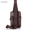 Bull Captain Genuine Leather Men Sling Chest Bag Crossbody Bags - Image 7