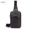 Bull Captain Genuine Leather Men Sling Chest Bag Crossbody Bags - Image 8