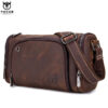 Bull Captain Leather Men Shoulder Crossbody Bag Outdoor Messenger Bag - Image 4