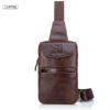 Bull Captain Genuine Leather Men Sling Chest Bag Crossbody Bags - Image 10