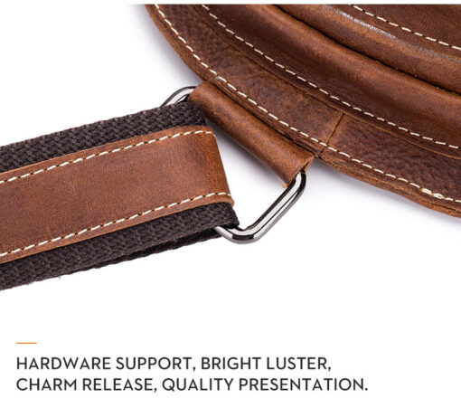 Bull Captain Leather Crossbody Bag for Men Chest Bag Vintage - Image 10