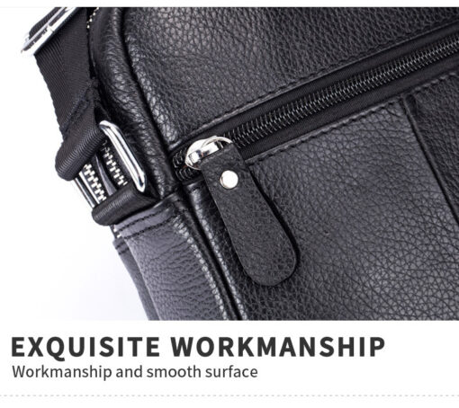 Bull Captain Genuine Leather Bag Cowhide Business Men Messenger Shoulder Bags - Image 8