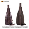 Bull Captain Men Shoulder Bag Backpack Leather Casual Cross Body Bag - Image 13