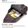 Bull Captain Men Shoulder Bag Backpack Leather Casual Cross Body Bag - Image 14