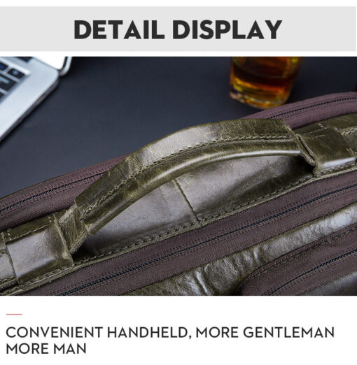 Bull Captain leather bag business briefcase Laptop Bags - Image 10