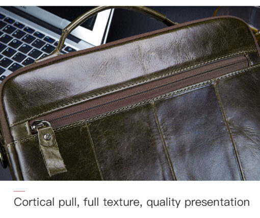 Bull Captain leather bag business briefcase Laptop Bags - Image 11