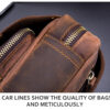 Bull Captain Crossbody Bag Crazy Horse Leather Men Sling Chest Bags - Image 8
