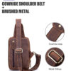 Bull Captain Crossbody Bag Crazy Horse Leather Men Sling Chest Bags - Image 10