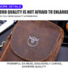 Bull Captain Crossbody Bag Crazy Horse Leather Men Sling Chest Bags - Image 13