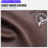 Bull Captain Crossbody Bag Crazy Horse Leather Men Sling Chest Bags - Image 14