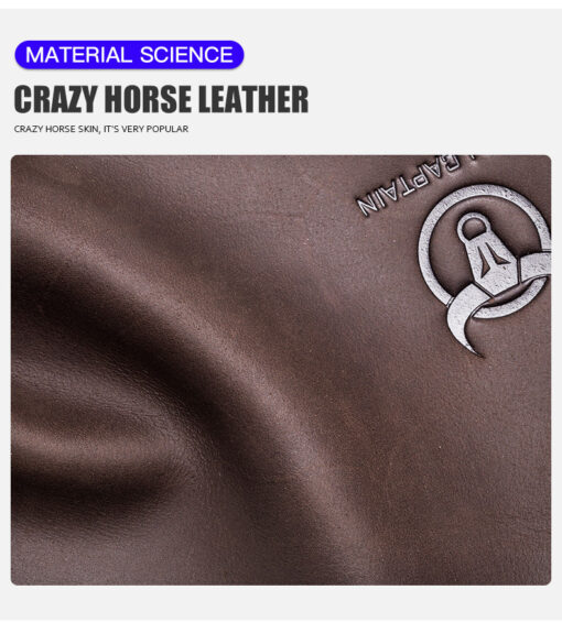 Bull Captain Crossbody Bag Crazy Horse Leather Men Sling Chest Bags - Image 14