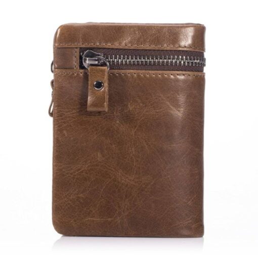 Bull Captain Men??s Genuine Leather Wallet Bifold Zippers Purse - Image 14