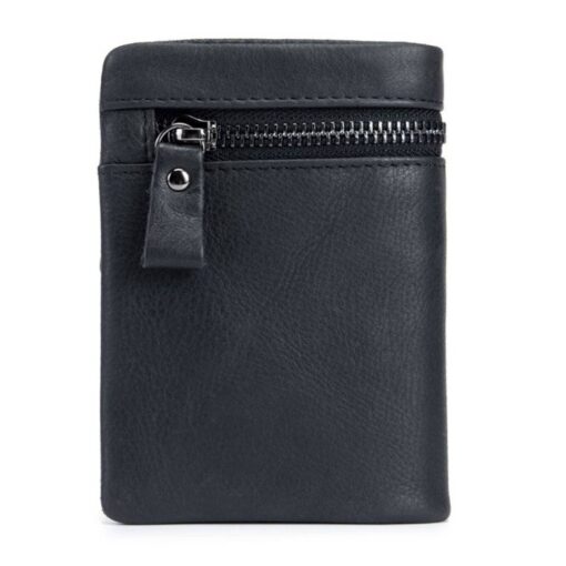 Bull Captain Men??s Genuine Leather Wallet Bifold Zippers Purse - Image 2