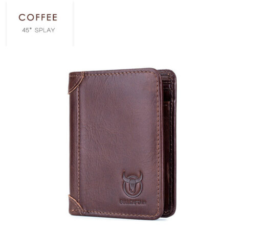 Bull Captain Mens Wallet Bifold Leather Wallet With 2 ID Windown - Image 11