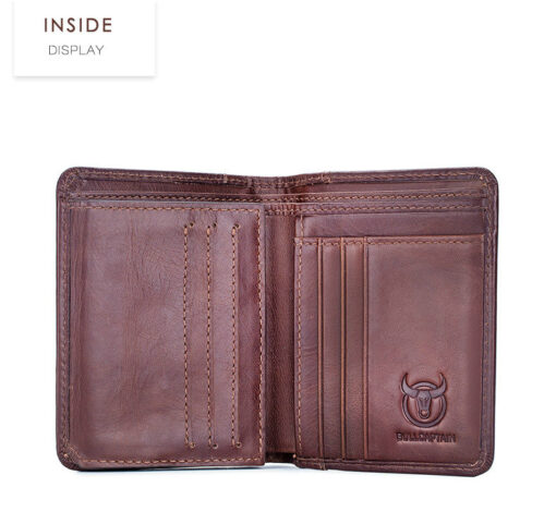 Bull Captain Mens Wallet Bifold Leather Wallet With 2 ID Windown - Image 10