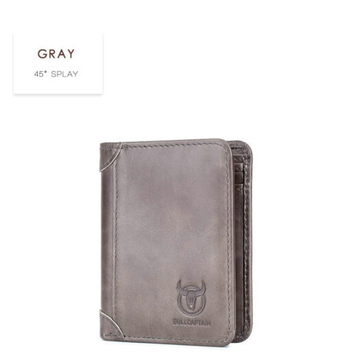Bull Captain Mens Wallet Bifold Leather Wallet With 2 ID Windown - Image 9