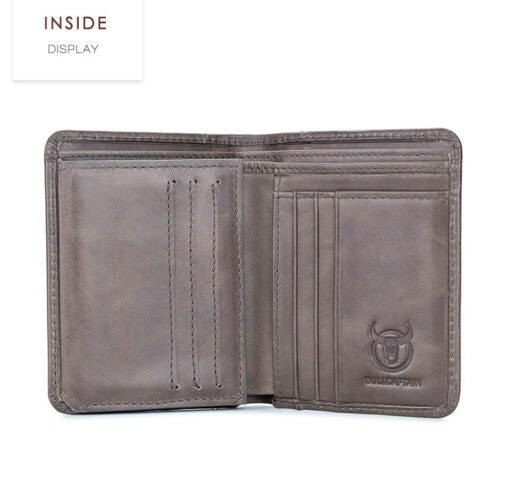 Bull Captain Mens Wallet Bifold Leather Wallet With 2 ID Windown - Image 8