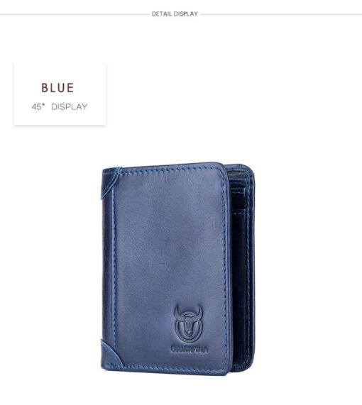 Bull Captain Mens Wallet Bifold Leather Wallet With 2 ID Windown - Image 7