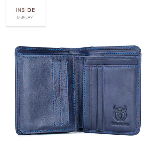 Bull Captain Mens Wallet Bifold Leather Wallet With 2 ID Windown - Image 6