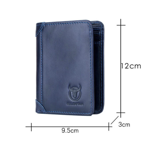 Bull Captain Mens Wallet Bifold Leather Wallet With 2 ID Windown - Image 5