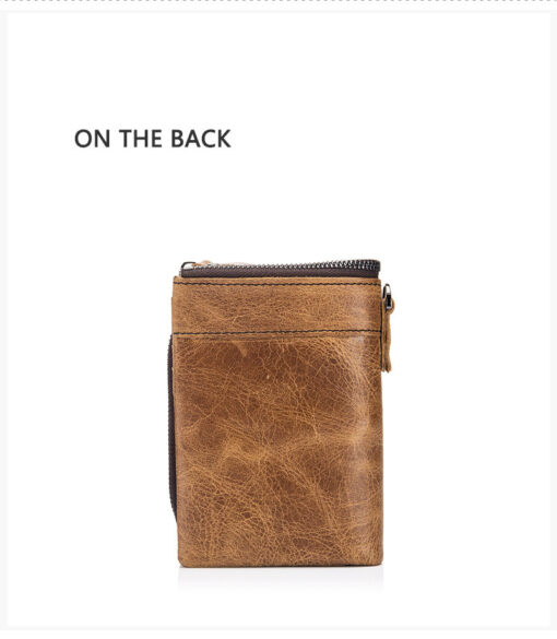 Bull Captain Vintage Men Wallet Leather Short Purse Coin Pocket - Image 8