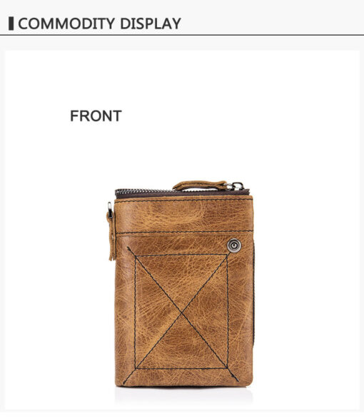 Bull Captain Vintage Men Wallet Leather Short Purse Coin Pocket - Image 15