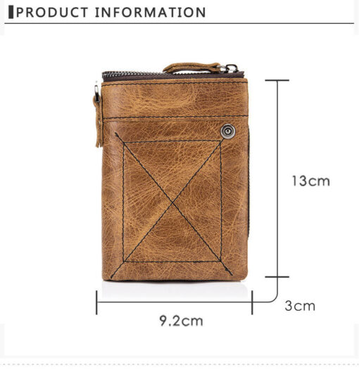 Bull Captain Vintage Men Wallet Leather Short Purse Coin Pocket - Image 20