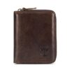 Bullcaptain Men RFID Blocking Secure Antimagnetic Genuine Leather 10 Card Slots Coin Bag Wallet