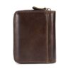 Bullcaptain Men RFID Blocking Secure Antimagnetic Genuine Leather 10 Card Slots Coin Bag Wallet - Image 5