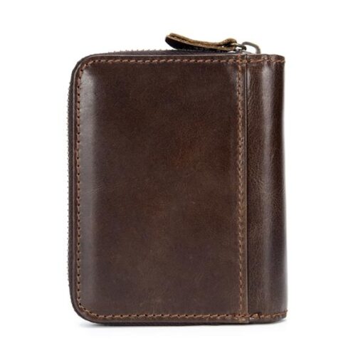 Bullcaptain Men RFID Blocking Secure Antimagnetic Genuine Leather 10 Card Slots Coin Bag Wallet - Image 5