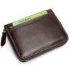 Bullcaptain Men RFID Blocking Secure Antimagnetic Genuine Leather 10 Card Slots Coin Bag Wallet - Image 6