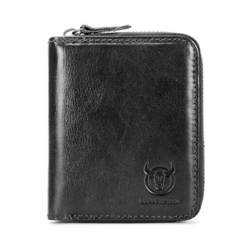 Bullcaptain Men RFID Blocking Secure Antimagnetic Genuine Leather 10 Card Slots Coin Bag Wallet - Image 13
